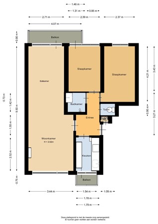 Floorplan - Troelstrastraat 4B, 3038 KT Rotterdam